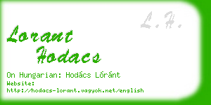 lorant hodacs business card
